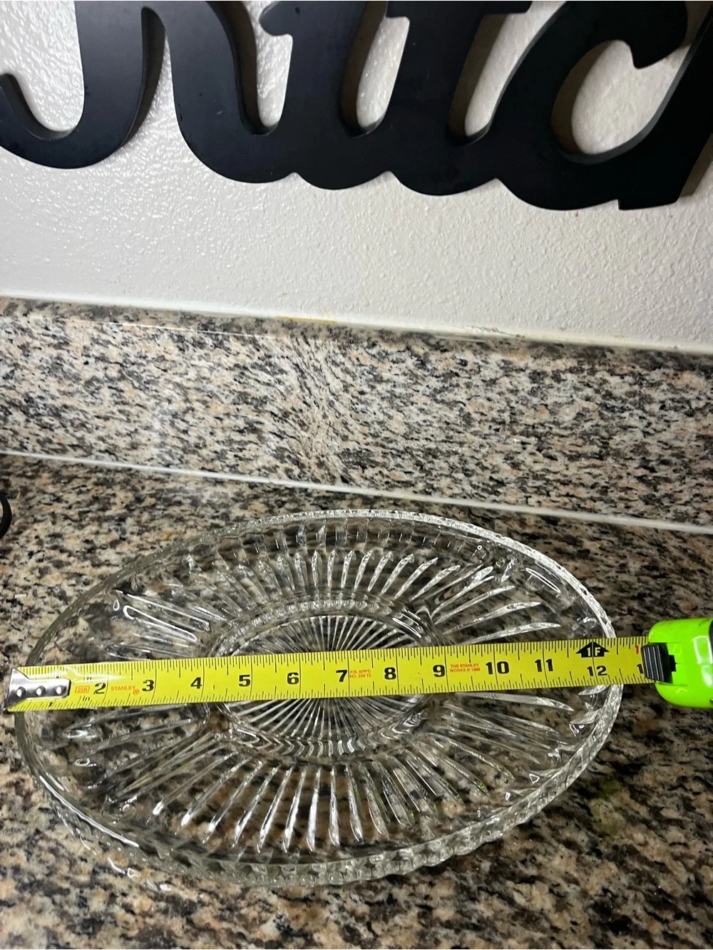 Clear Pressed Glass Serving Platter